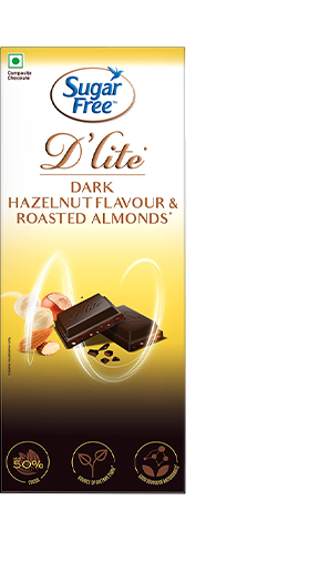 Sugar Free D'lite Dark Chocolate - Hazelnut & Roasted Almonds