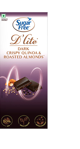 Sugar Free D'lite Dark Chocolate - Crispy Quinoa & Roasted Almonds