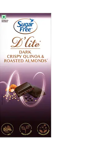 Sugar Free D'lite Dark Chocolate - Crispy Quinoa & Roasted Almonds